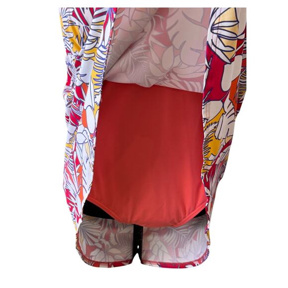 New LANDS' END Women's White Floral Halter Neck Swimsuit Size 1X - Picture 5 of 7